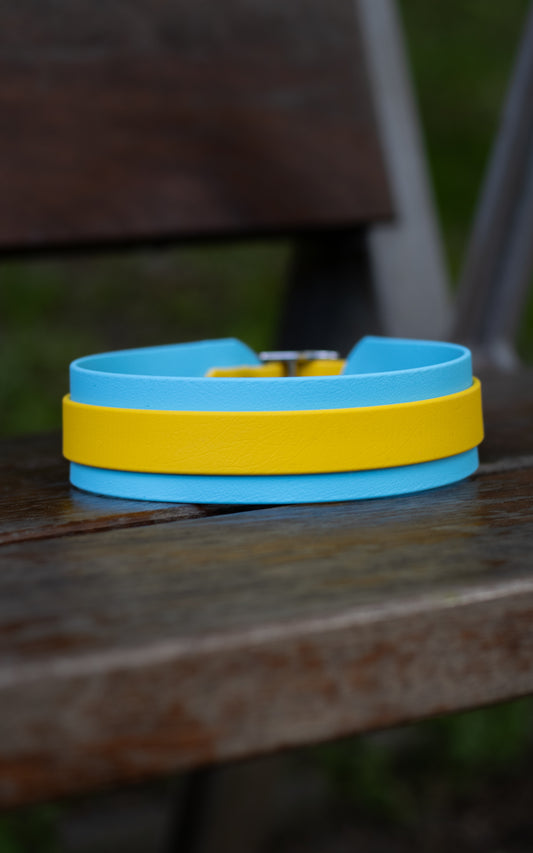 Biothane voděodolný obojek, barevný biothane obojek, voděodolný obojek, obojek na míru, nastavitelný biothane obojek