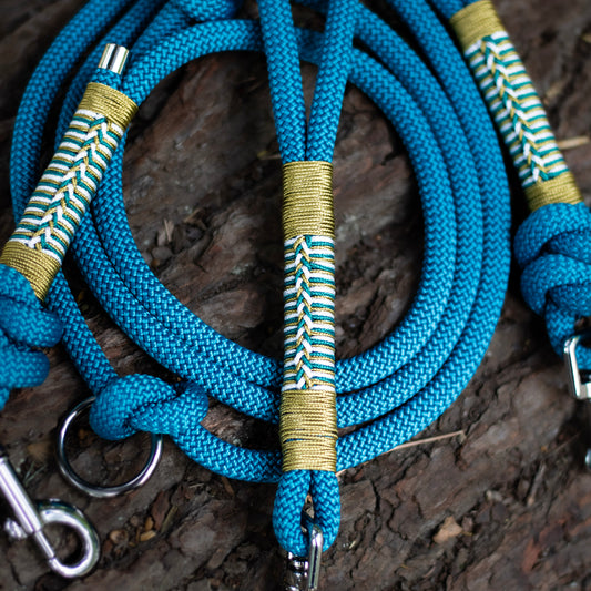 Lanové vodítko pro psa, lanové vodítko na míru, přepínací vodítko, ručně vyráběné lanové vodítko pro střední i velké psy, elegantní vodítko