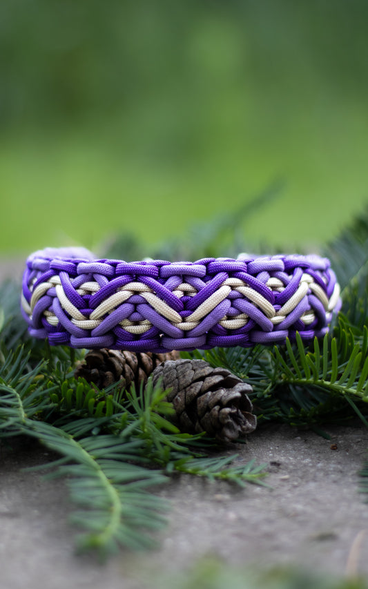 Paracordový obojek pro psa, obojek na míru, ručně pletený obojek pro střední i velké psy, elegantní obojek, praktický obojek, nastavitelný paracordový obojek