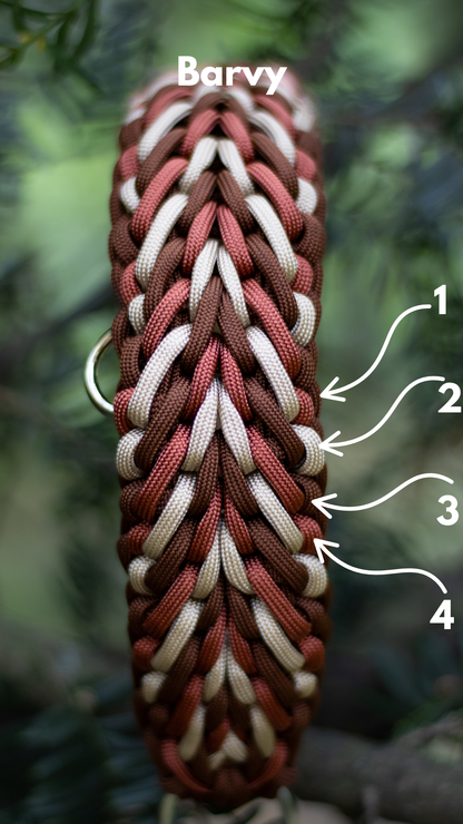 Paracordový obojek na míru ve vzoru 'Mellow'