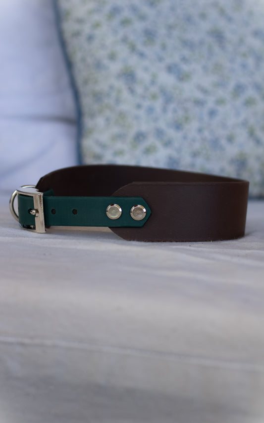 Nastavitelný BioThane obojek 38 mm 'Simple' - hnědý