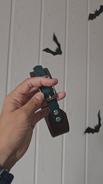 Nastavitelný BioThane obojek 38 mm 'Simple' - hnědý