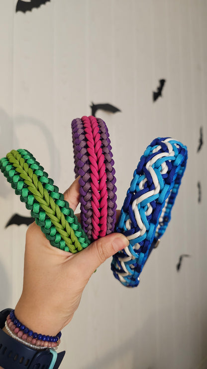 Paracordový obojek na míru ve vzoru 'Happiness'