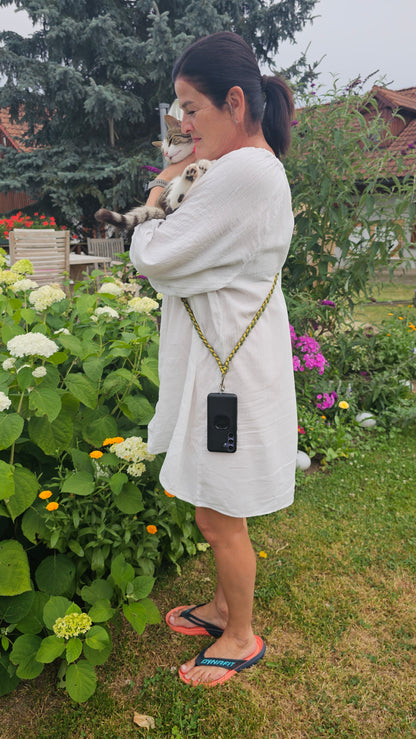 Paracordový crossbody popruh na telefon