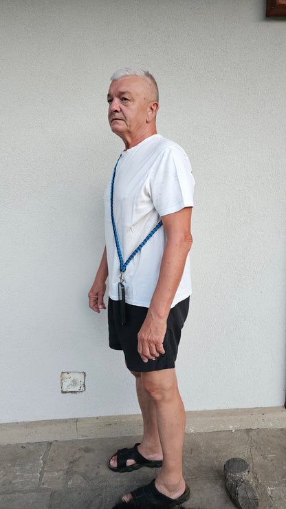 Paracordový crossbody popruh na telefon
