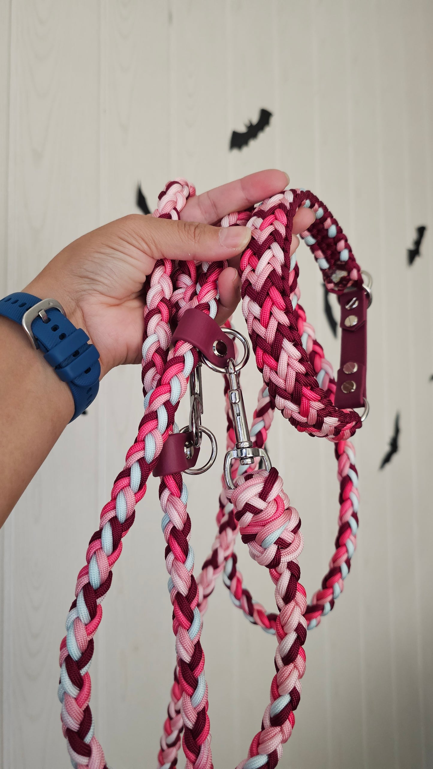 Paracordový obojek na míru ve vzoru 'Fairy dust'