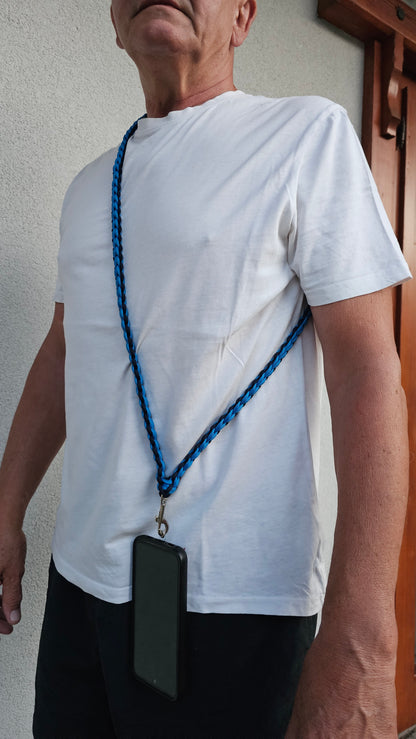 Paracordový crossbody popruh na telefon