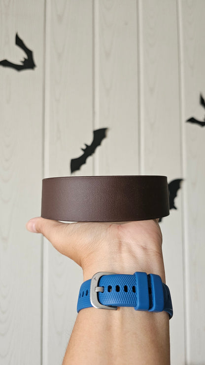 Nastavitelný BioThane obojek 38 mm 'Simple' - hnědý