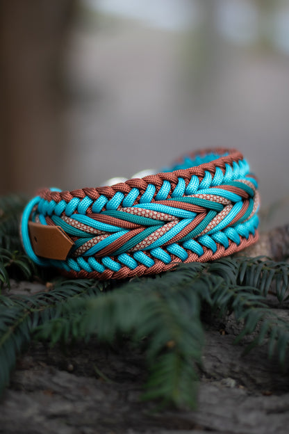 Nastavitelný paracordový obojek ve vzoru 'Mountain breeze 🏔️'