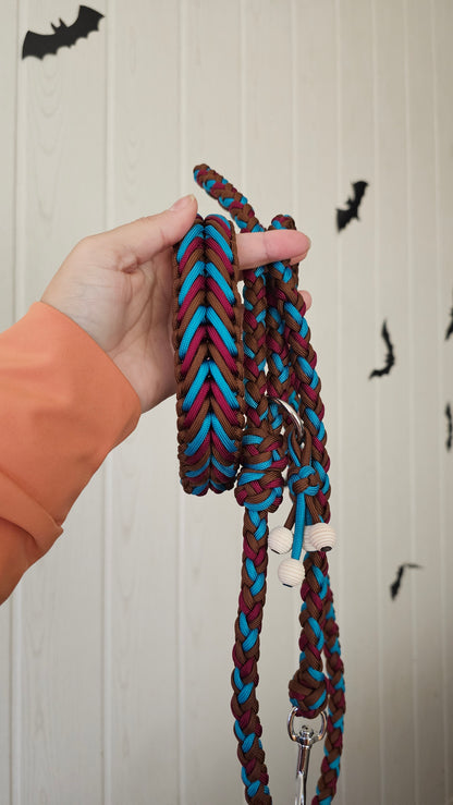 Paracordový obojek na míru ve vzoru 'Misty Mountain'