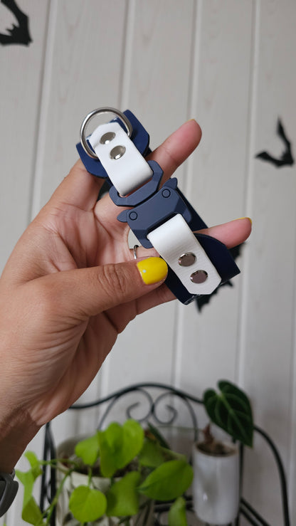 Ručně malovaný BioThane® obojek - 'White Meadow' 38mm